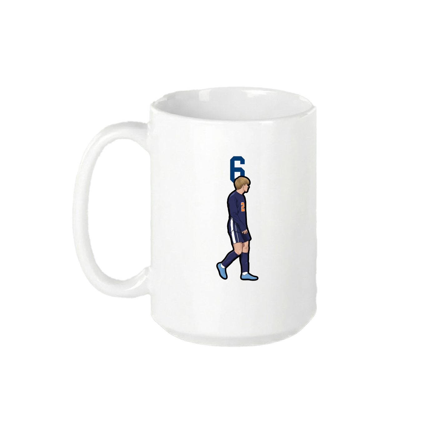 15oz Coffee Mug — Number Top in White