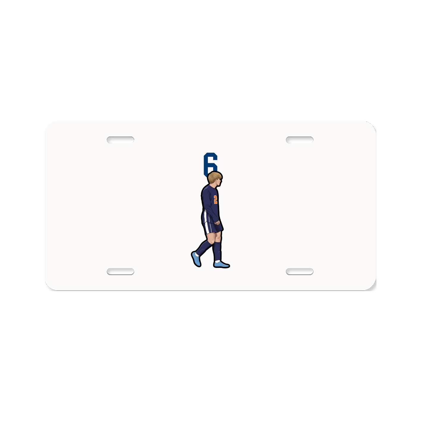 License Plate — Number Top in Classic