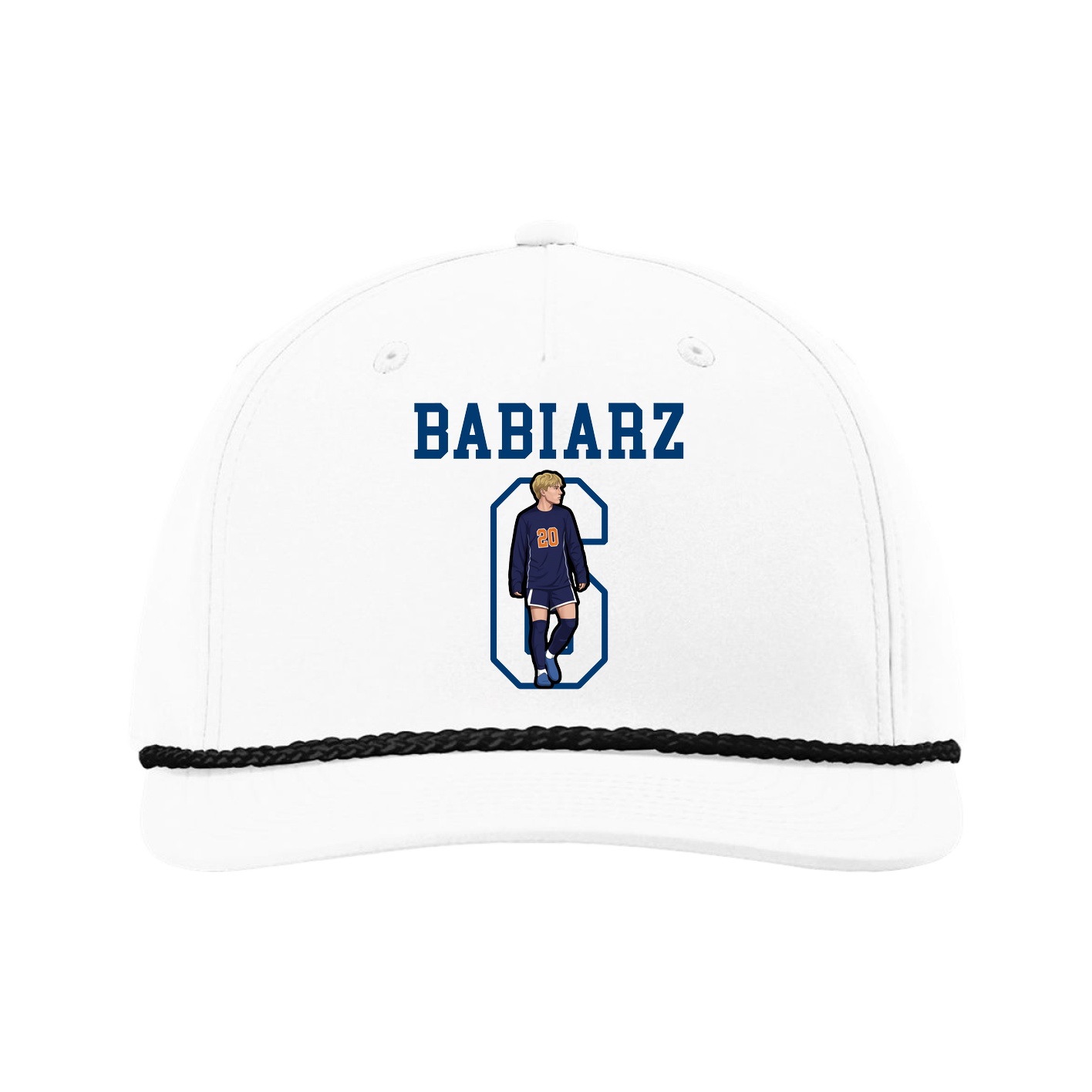 Five-Panel Classic Rope Cap — Shirsey in White