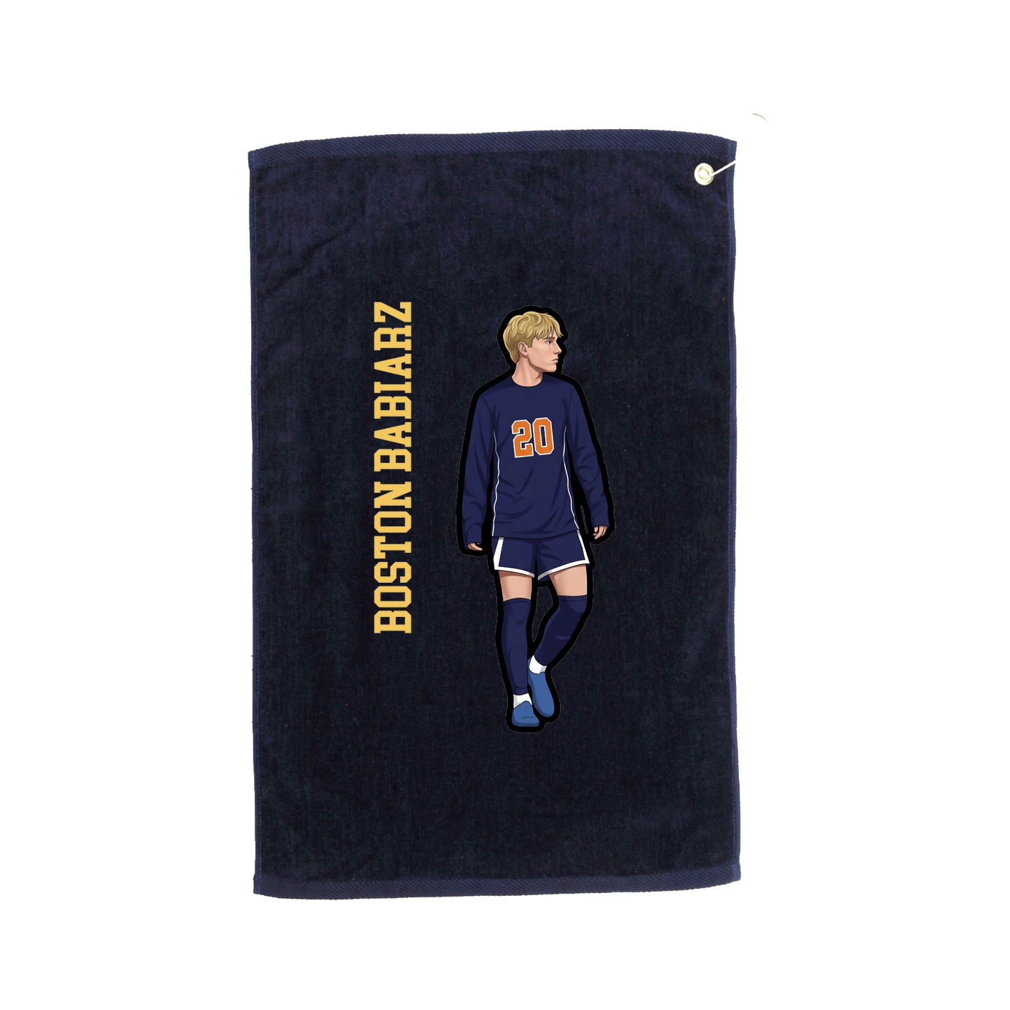 Golf Towel — Name Vertical in Navy