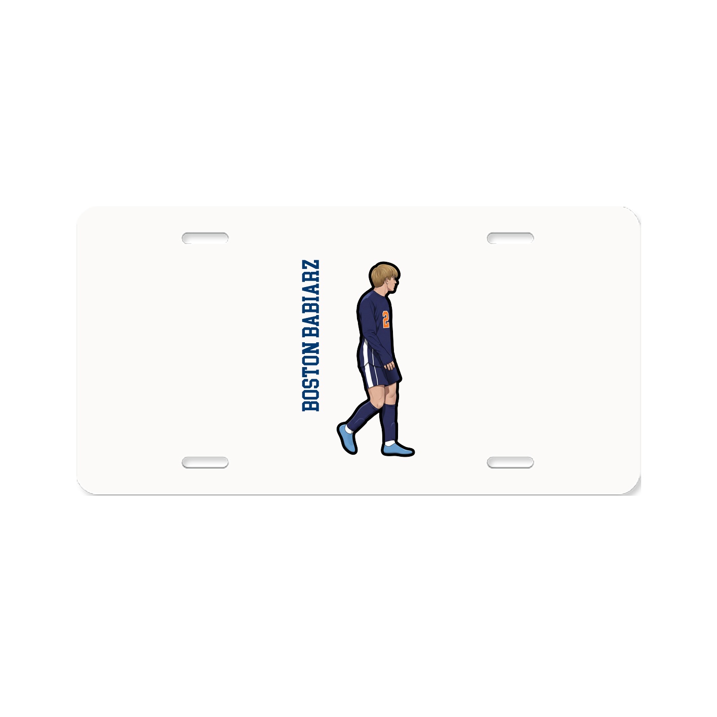 License Plate — Name Vertical in Classic