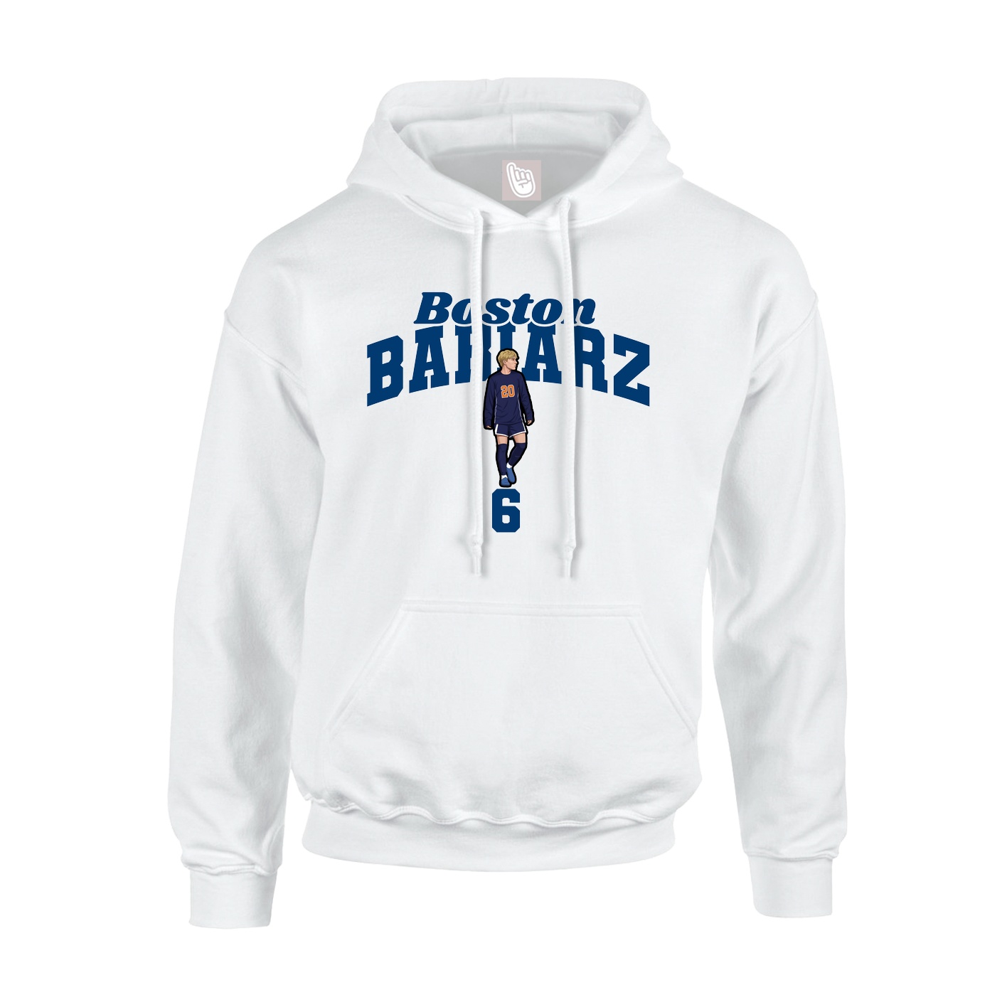 Hoodie — Signature Arch in White