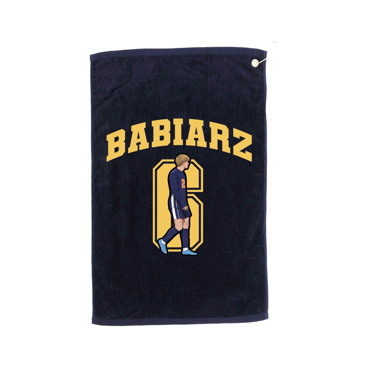Golf Towel — Number in Navy