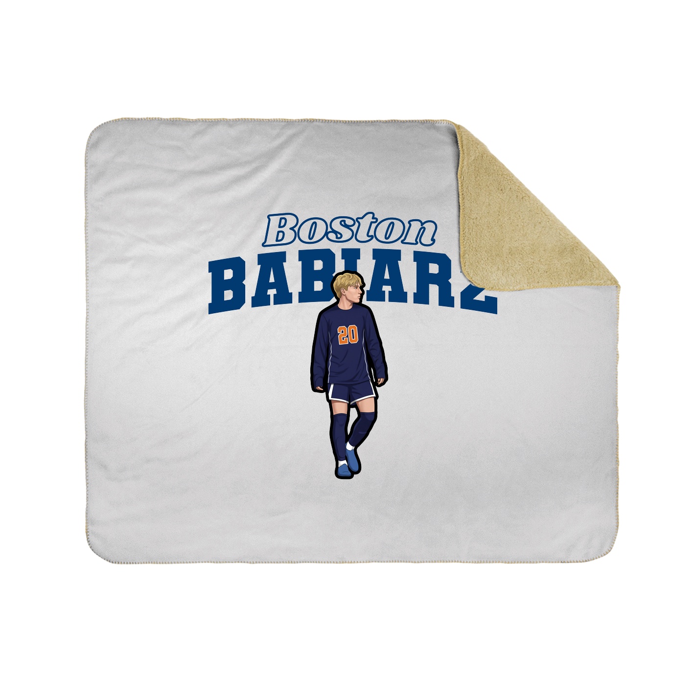 Throw Blanket — Name Arch in White