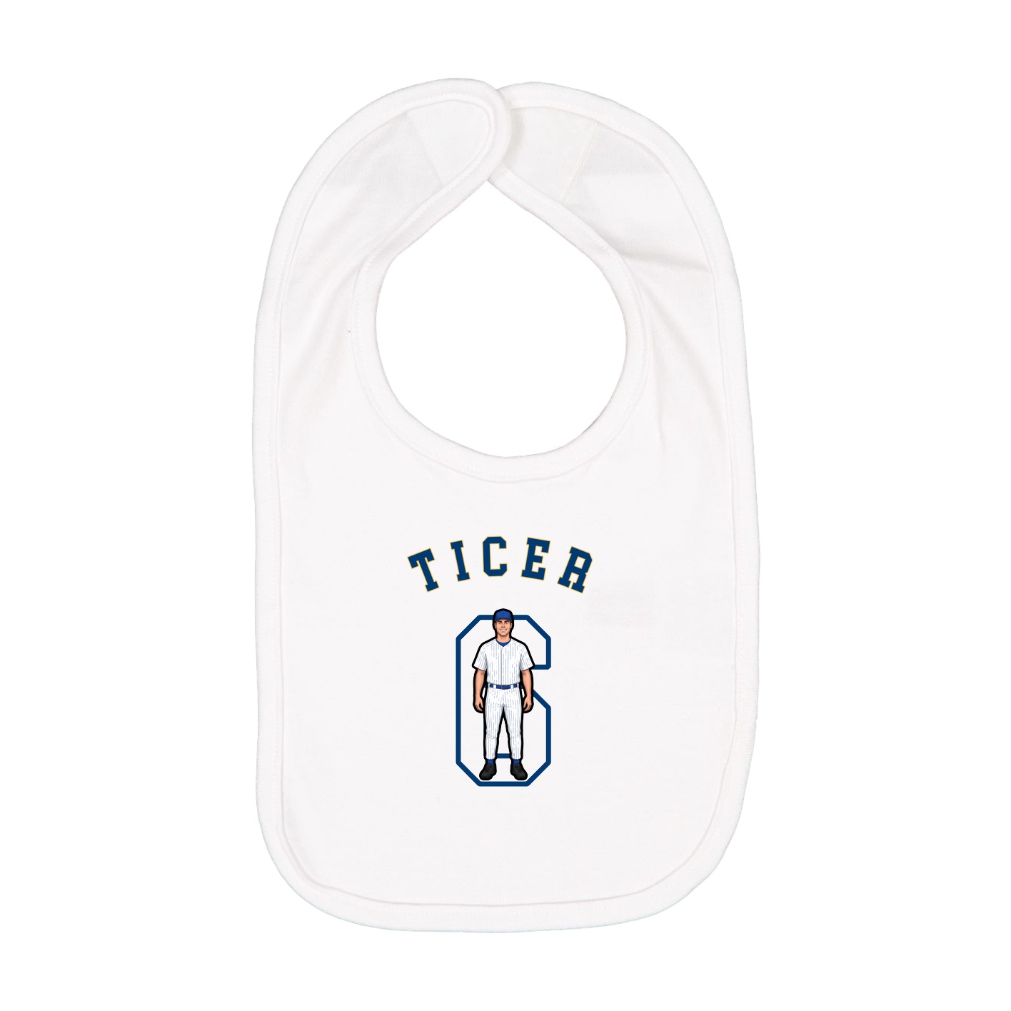 Infant Bib — Shirsey Arch in White