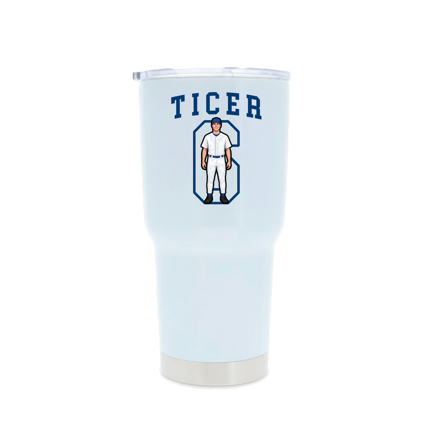 30oz Stainless Steel Tumbler — Shirsey in White