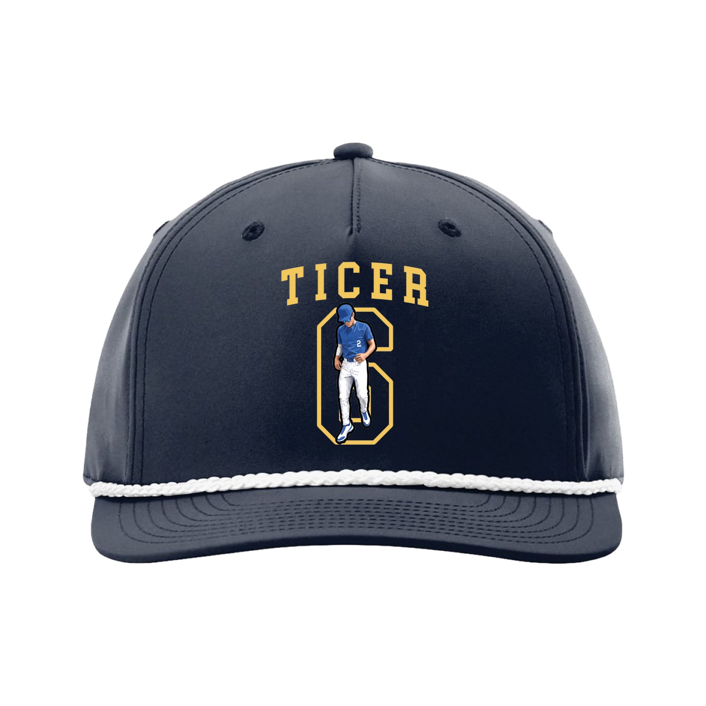 Five-Panel Classic Rope Cap — Shirsey in Navy