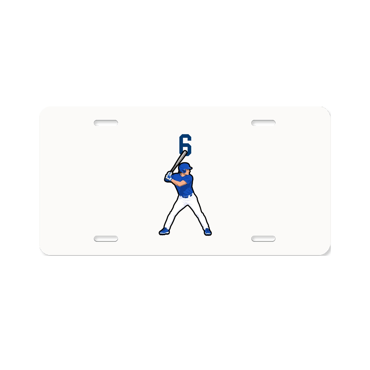 License Plate — Number Top in Classic