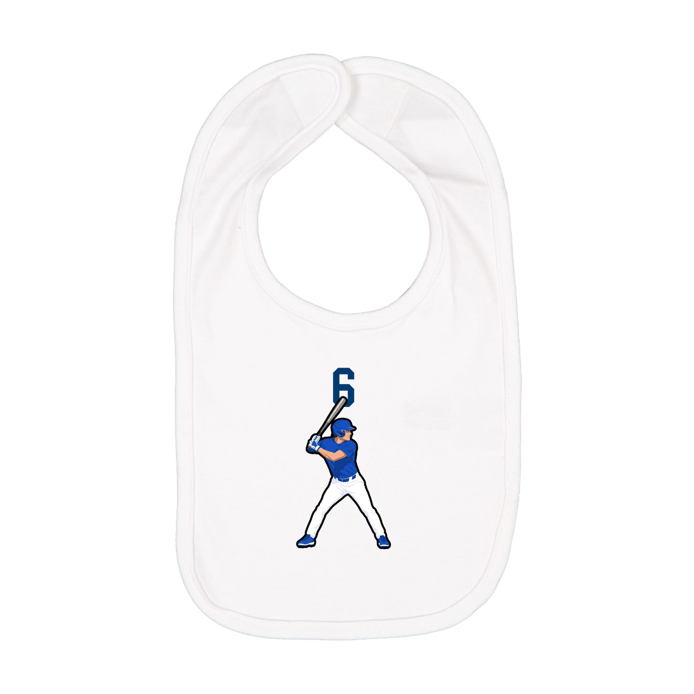 Infant Bib — Number Top in White