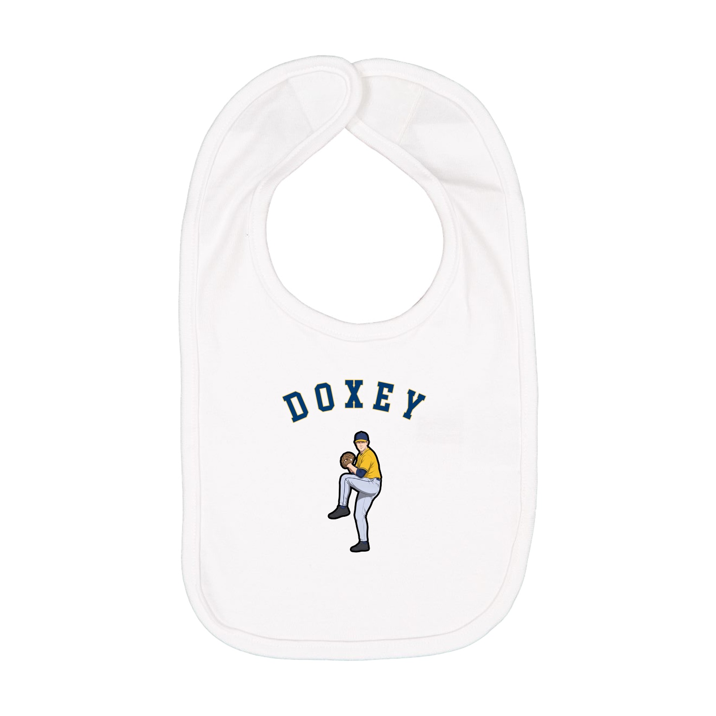 Infant Bib — Shirsey Arch in White