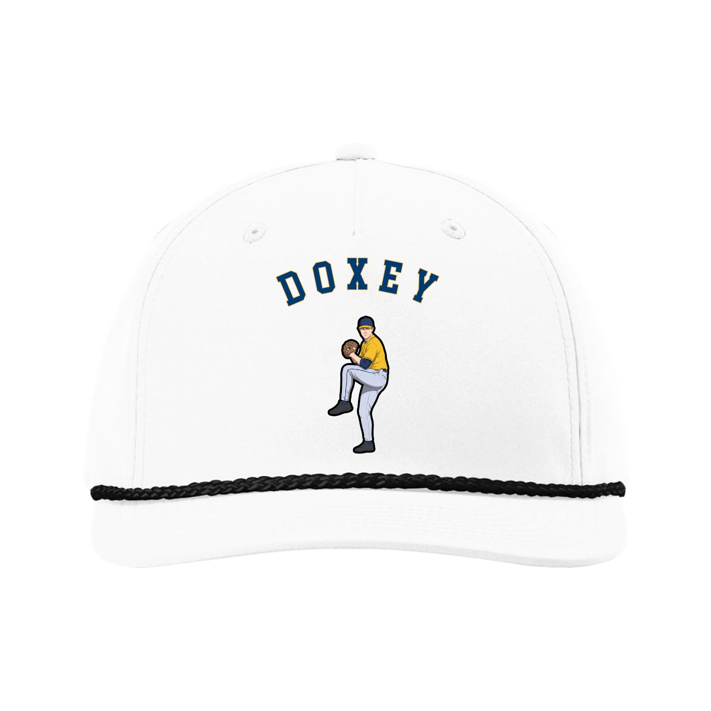 Five-Panel Classic Rope Cap — Shirsey Arch in White