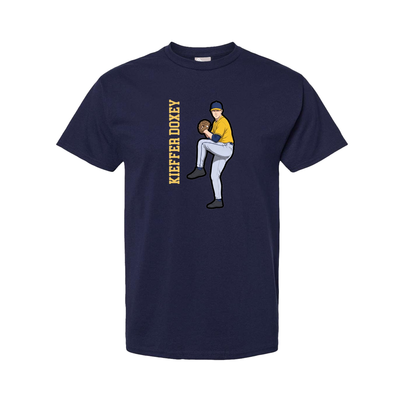 Youth Tee — Name Vertical in Navy