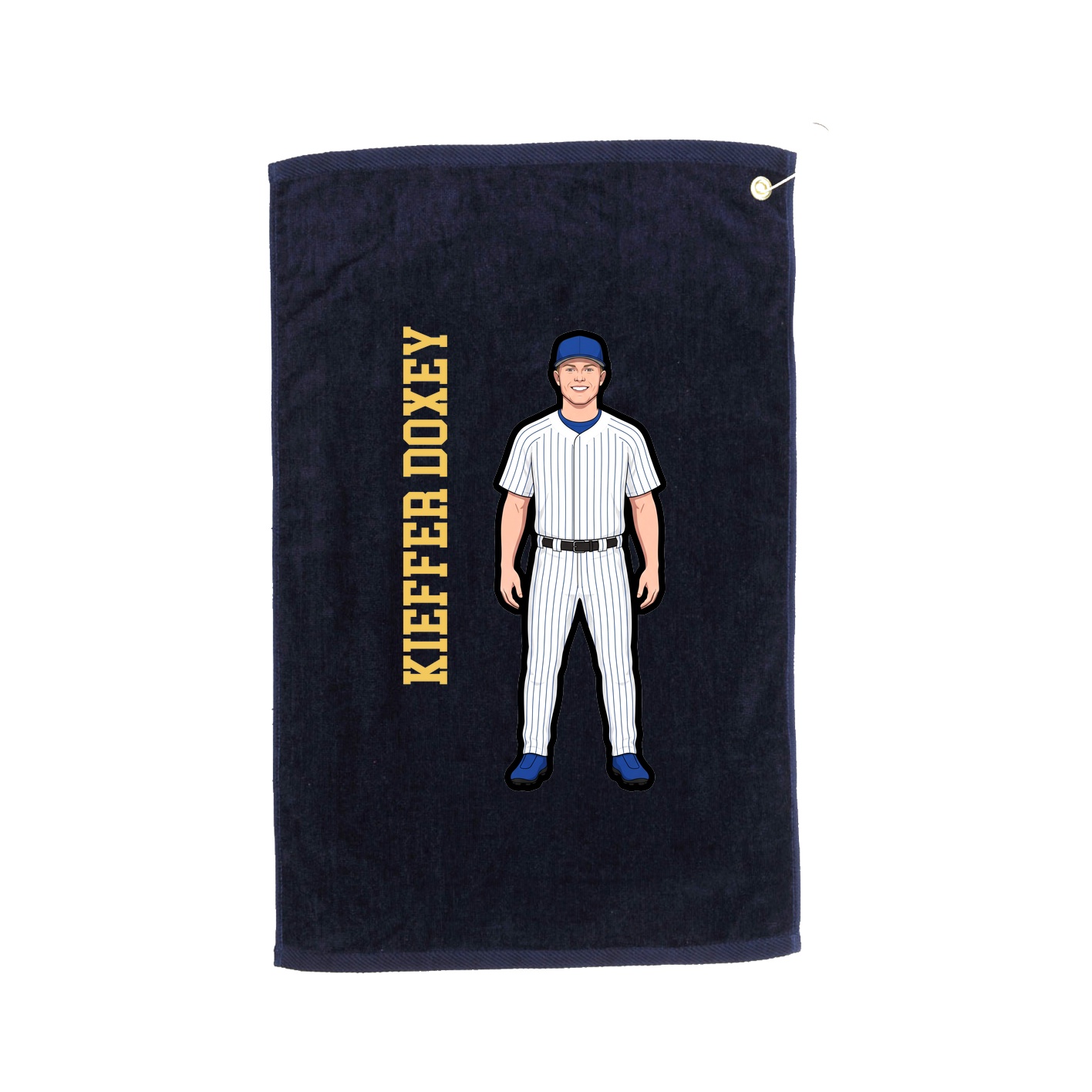 Golf Towel — Name Vertical in Navy