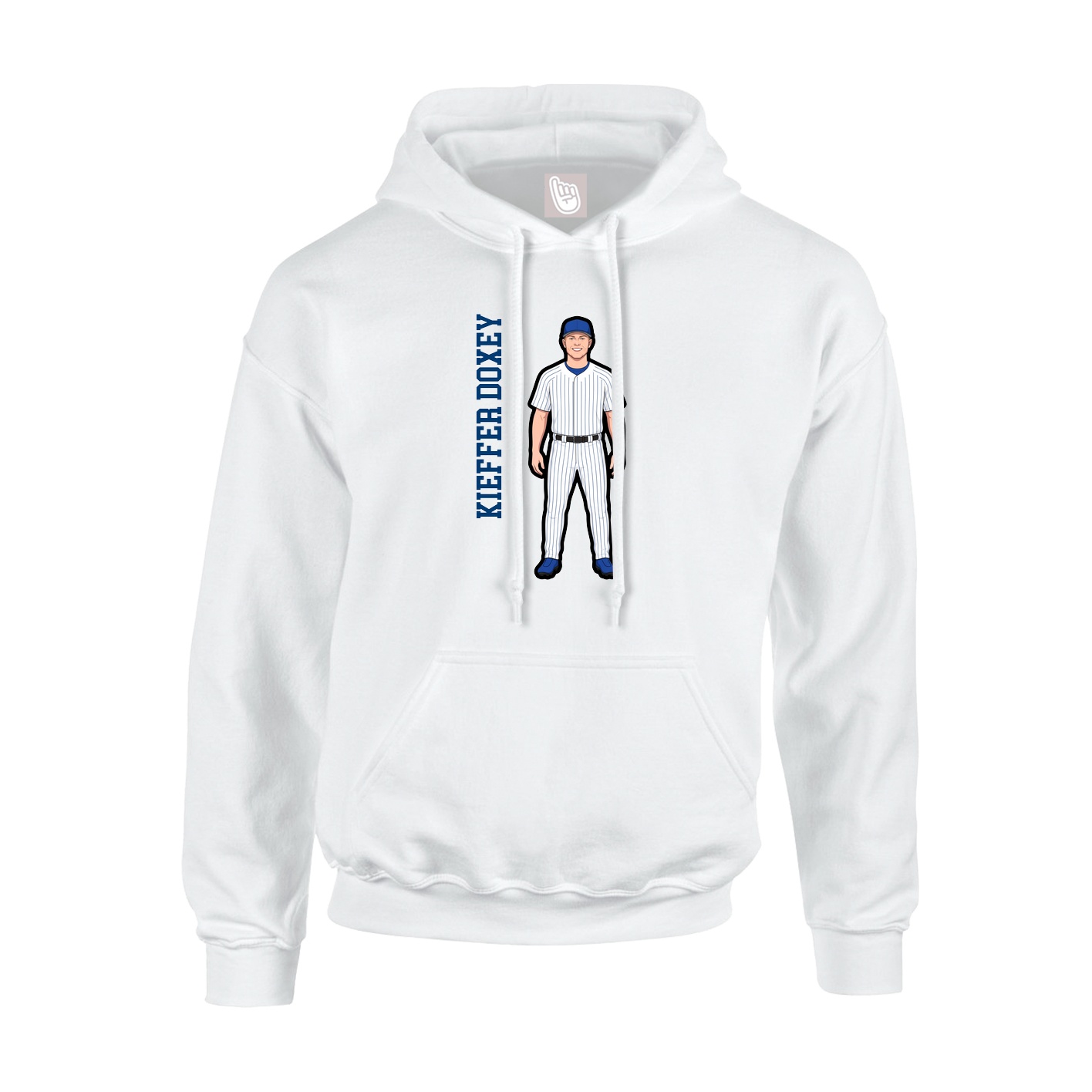 Hoodie — Name Vertical in White
