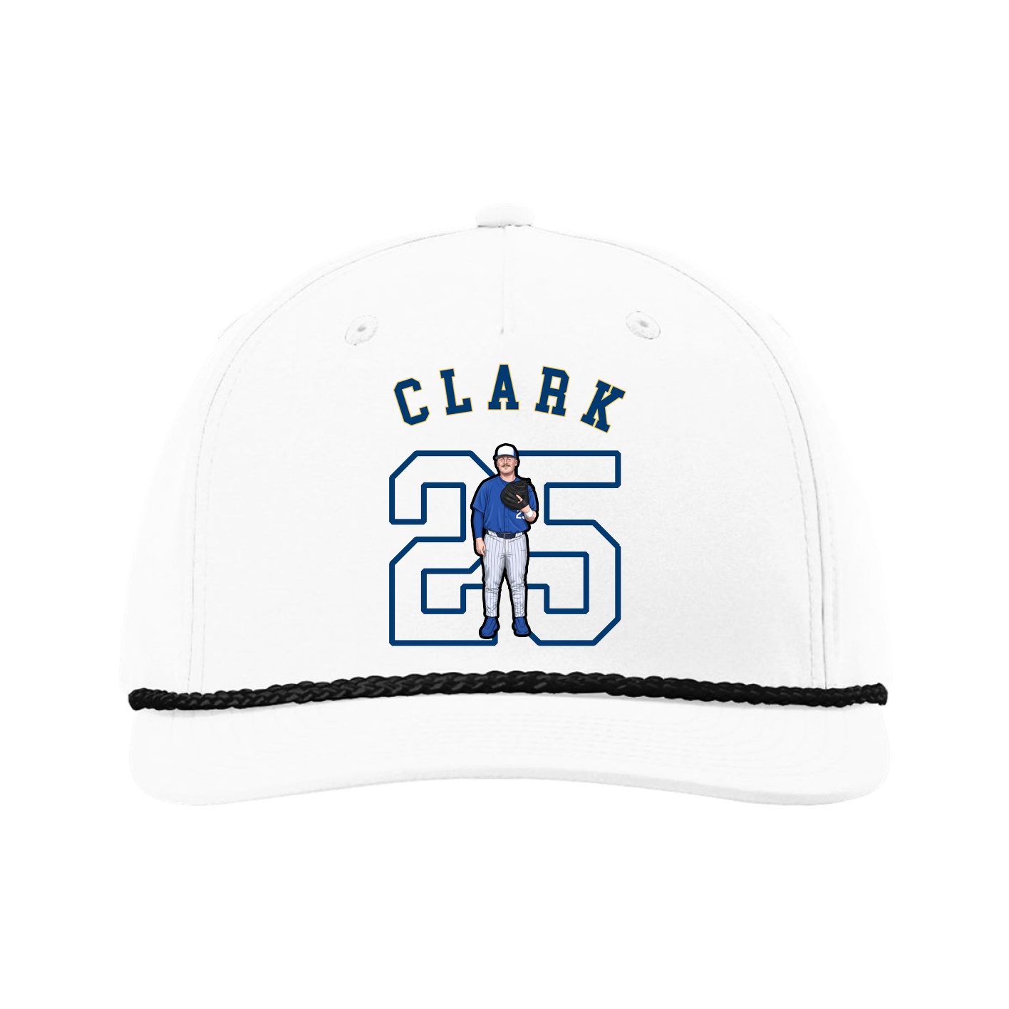 Five-Panel Classic Rope Cap — Shirsey Arch in White