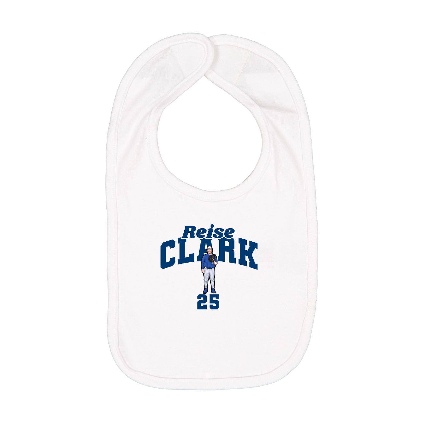 Infant Bib — Signature Arch in White