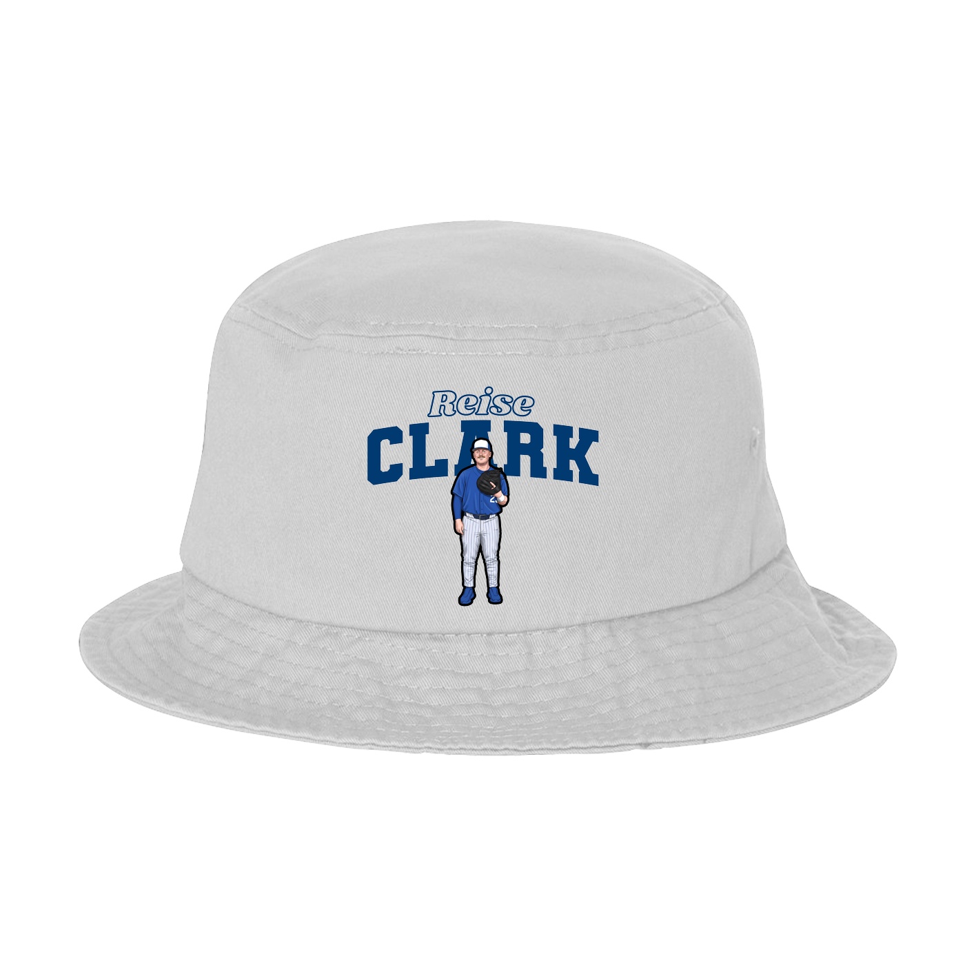 Bucket Cap — Name Arch in White