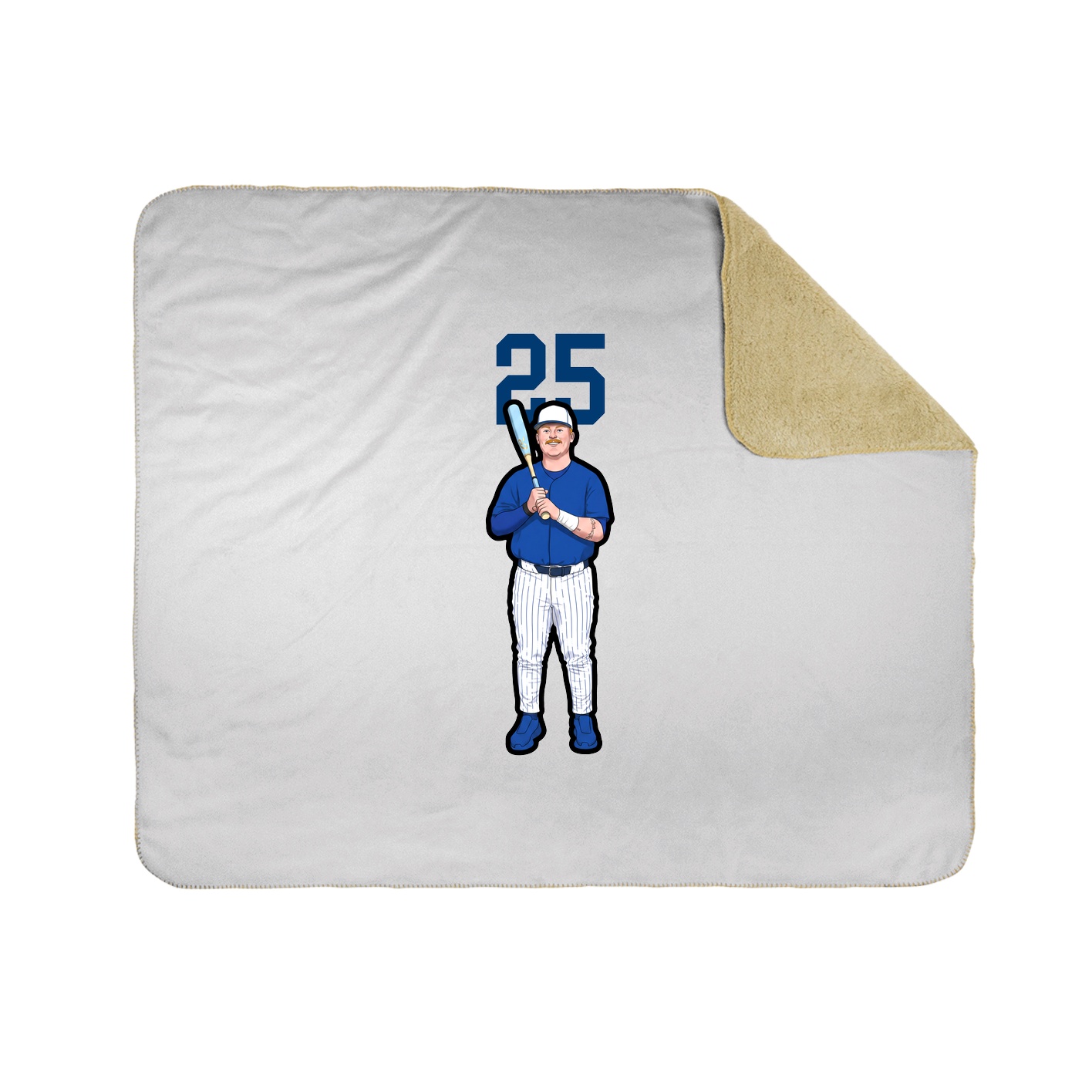 Throw Blanket — Number Top in White