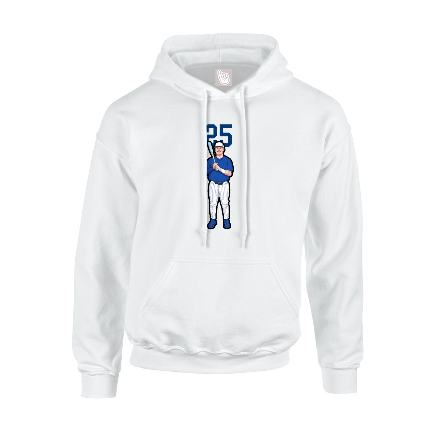 Youth Hoodie — Number Top in White