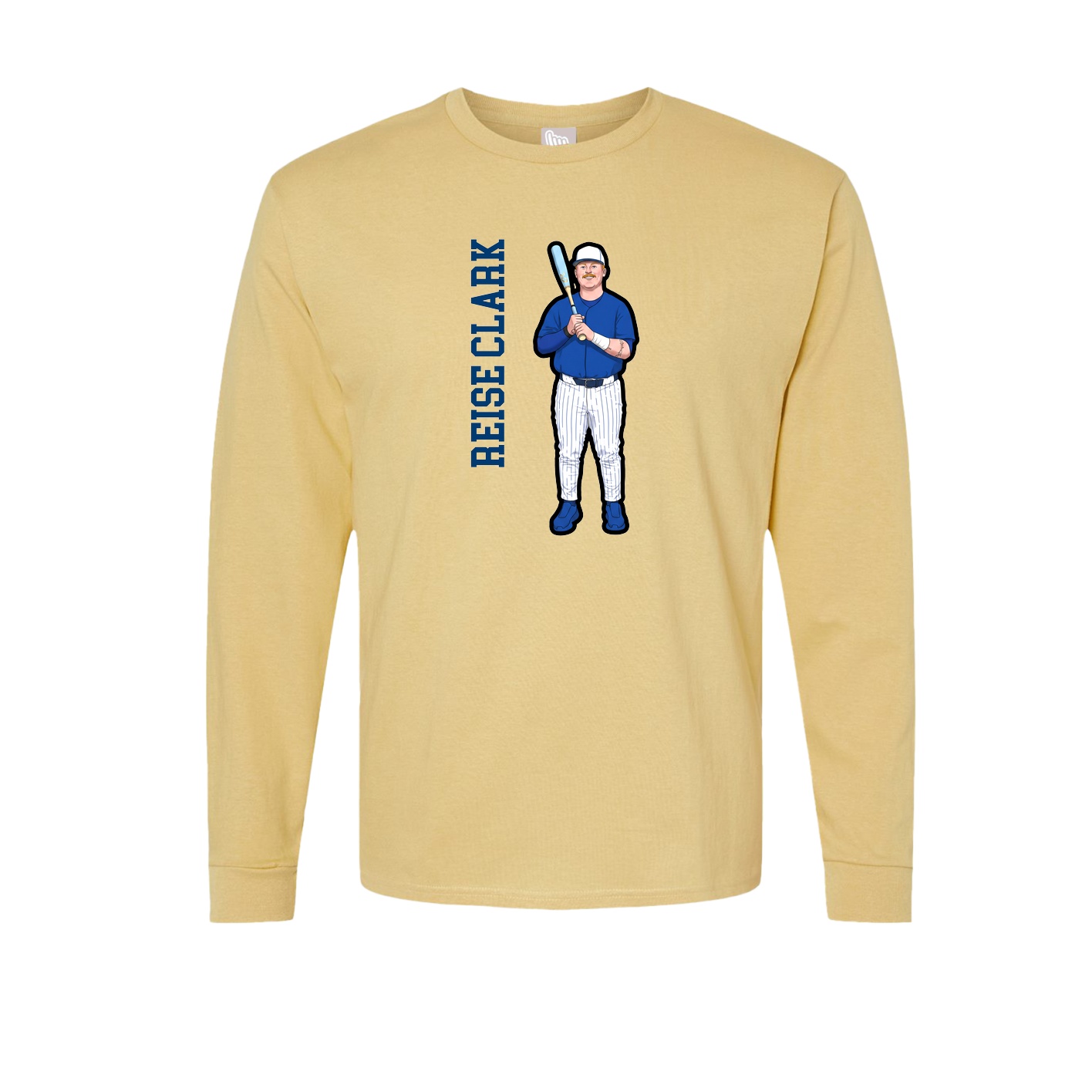 Long Sleeve Tee — Name Vertical in Vegas Gold