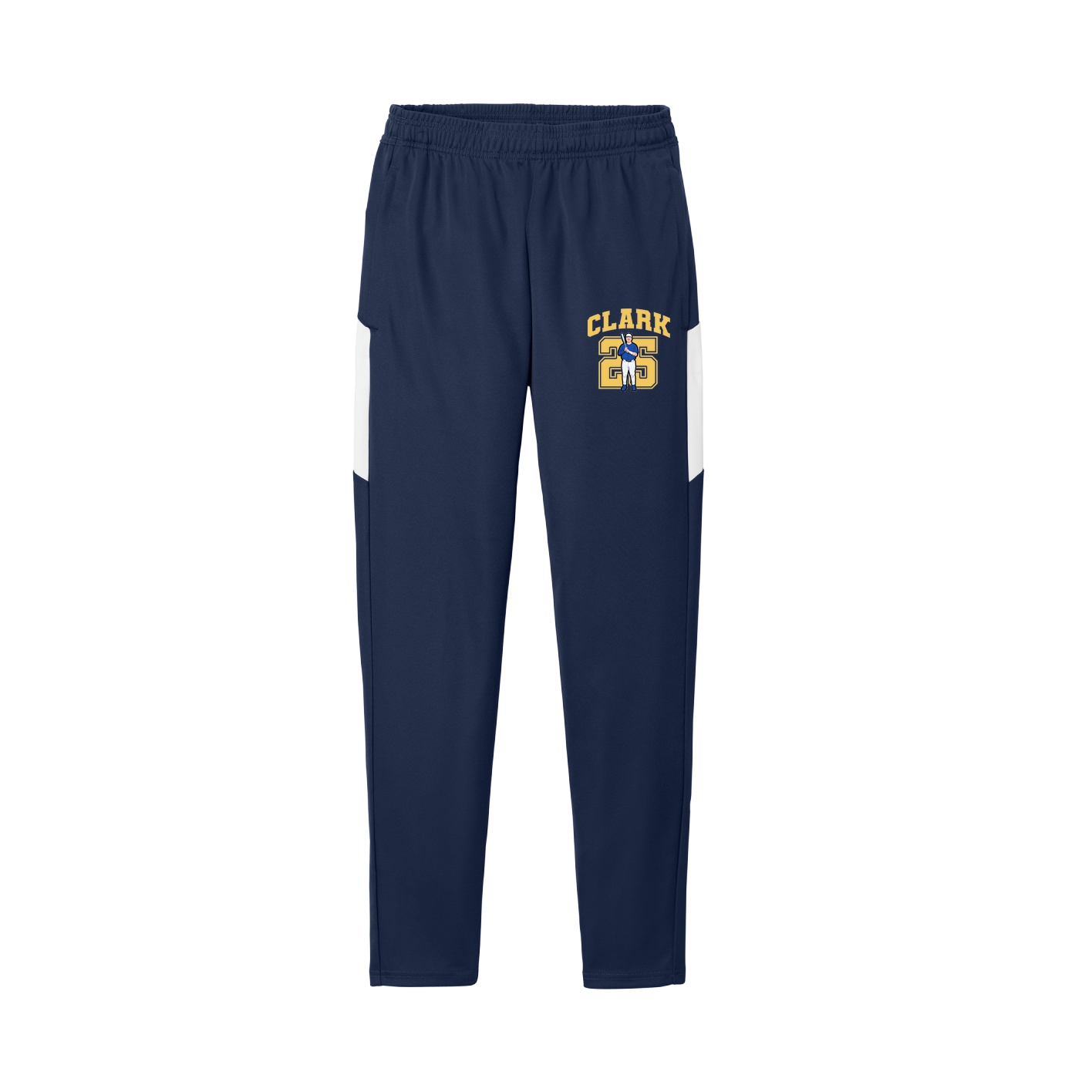 Team Travel Pant — Number in Navy/White