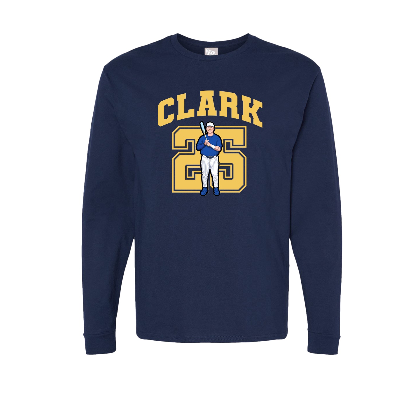 Long Sleeve Tee — Number in Navy
