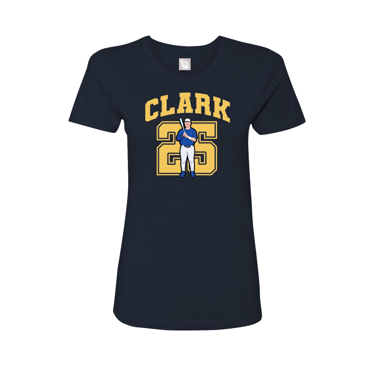Fitted Women's Tee — Number in Navy