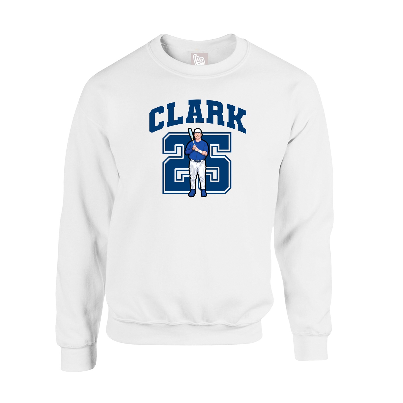 Fleece Crew — Number in White
