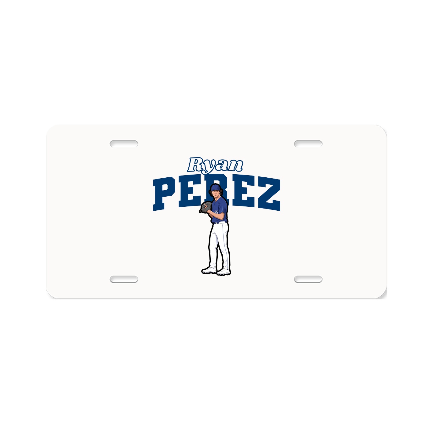 License Plate — Name Arch in Classic