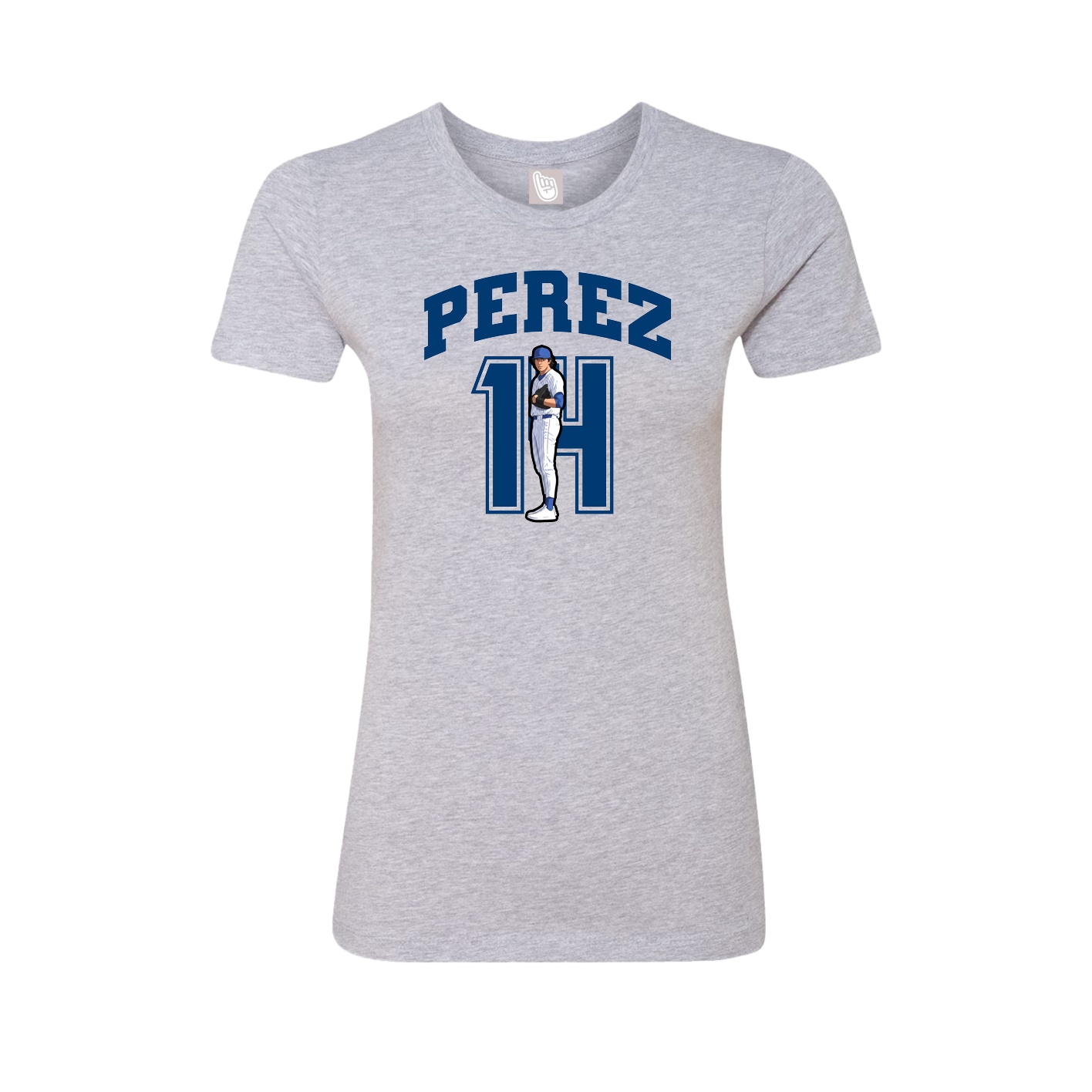 Fitted Women's Tee — Number in Grey