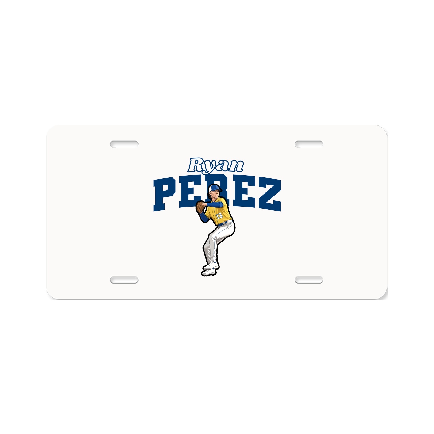 License Plate — Name Arch in Classic