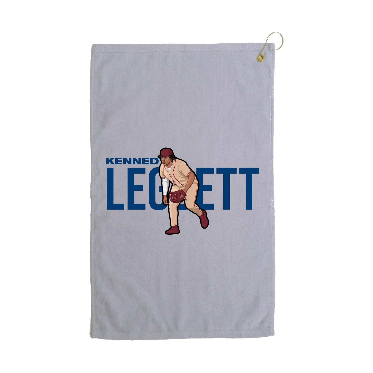 Golf Towel — Player Name in Grey
