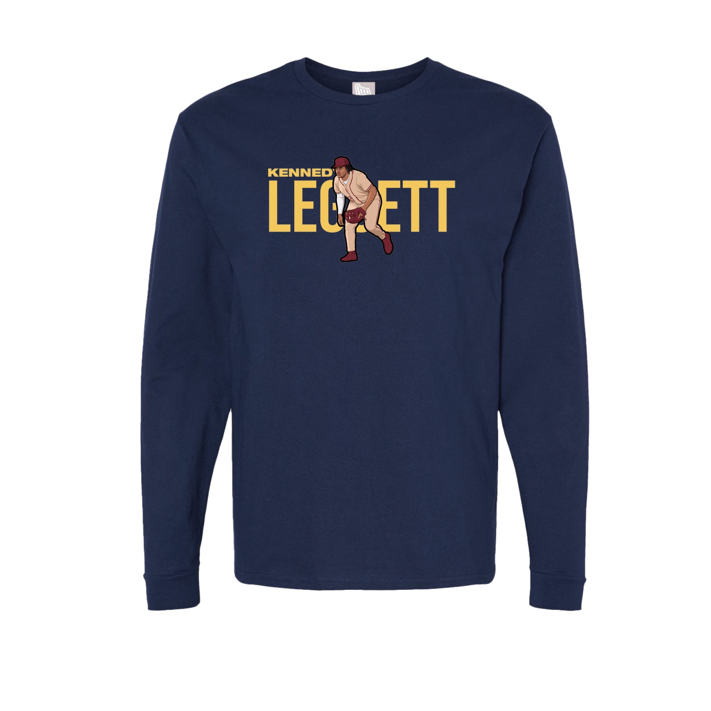 Long Sleeve Tee — Player Name in Navy