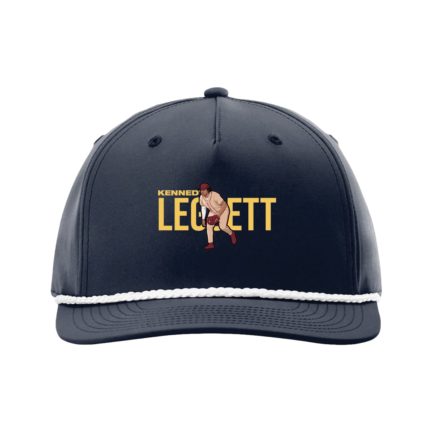 Five-Panel Classic Rope Cap — Player Name in Navy