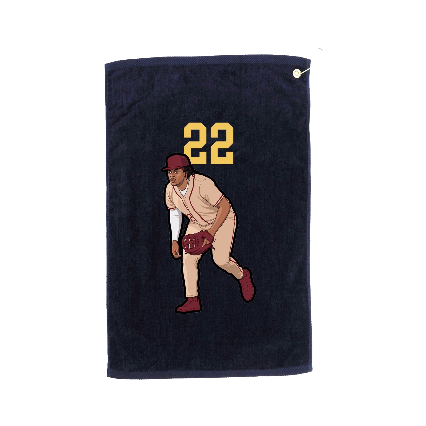 Golf Towel — Number Top in Navy
