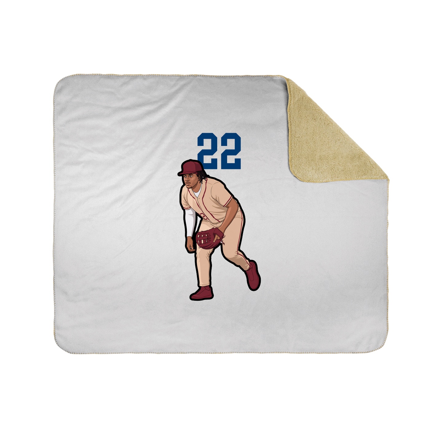 Throw Blanket — Number Top in White