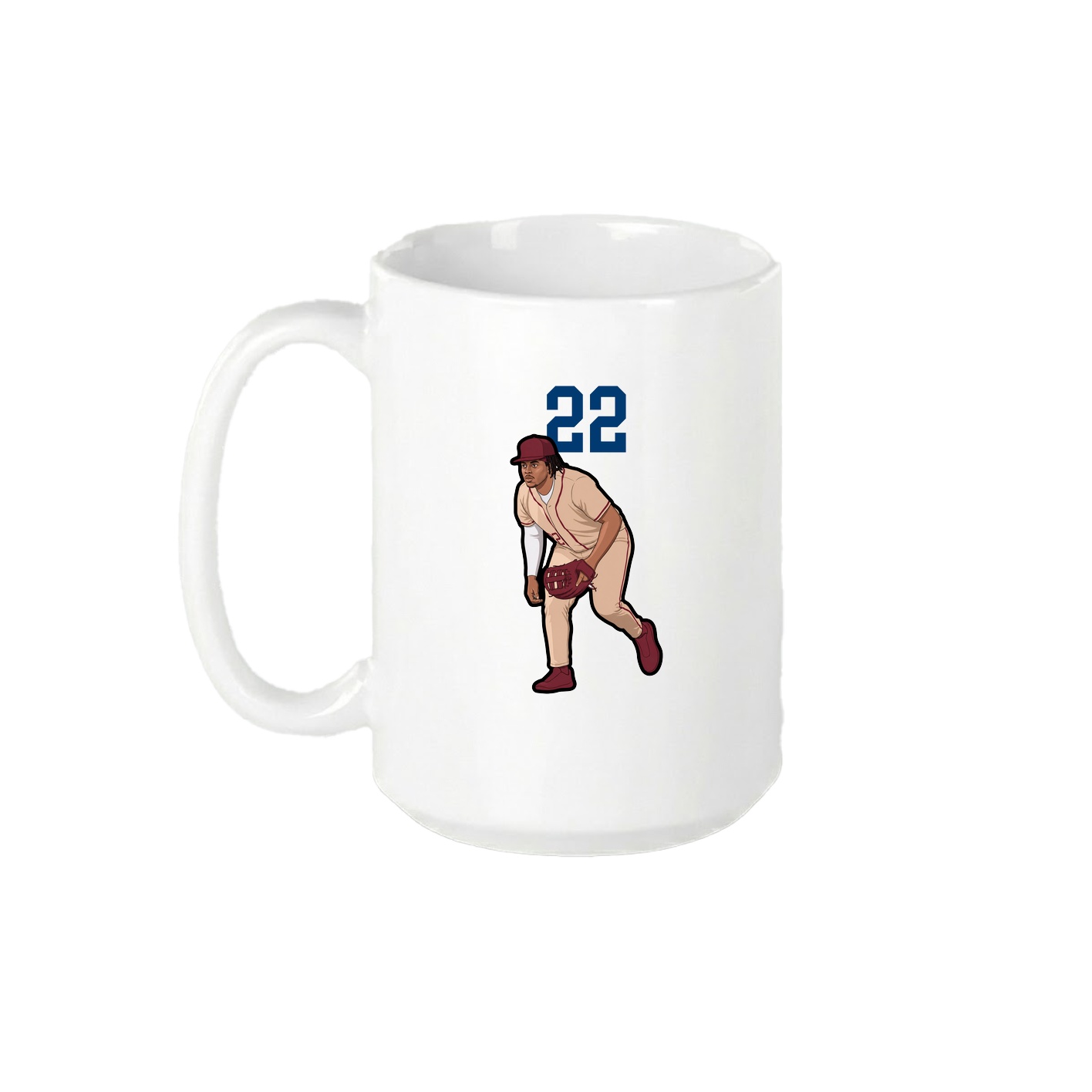 15oz Coffee Mug — Number Top in White