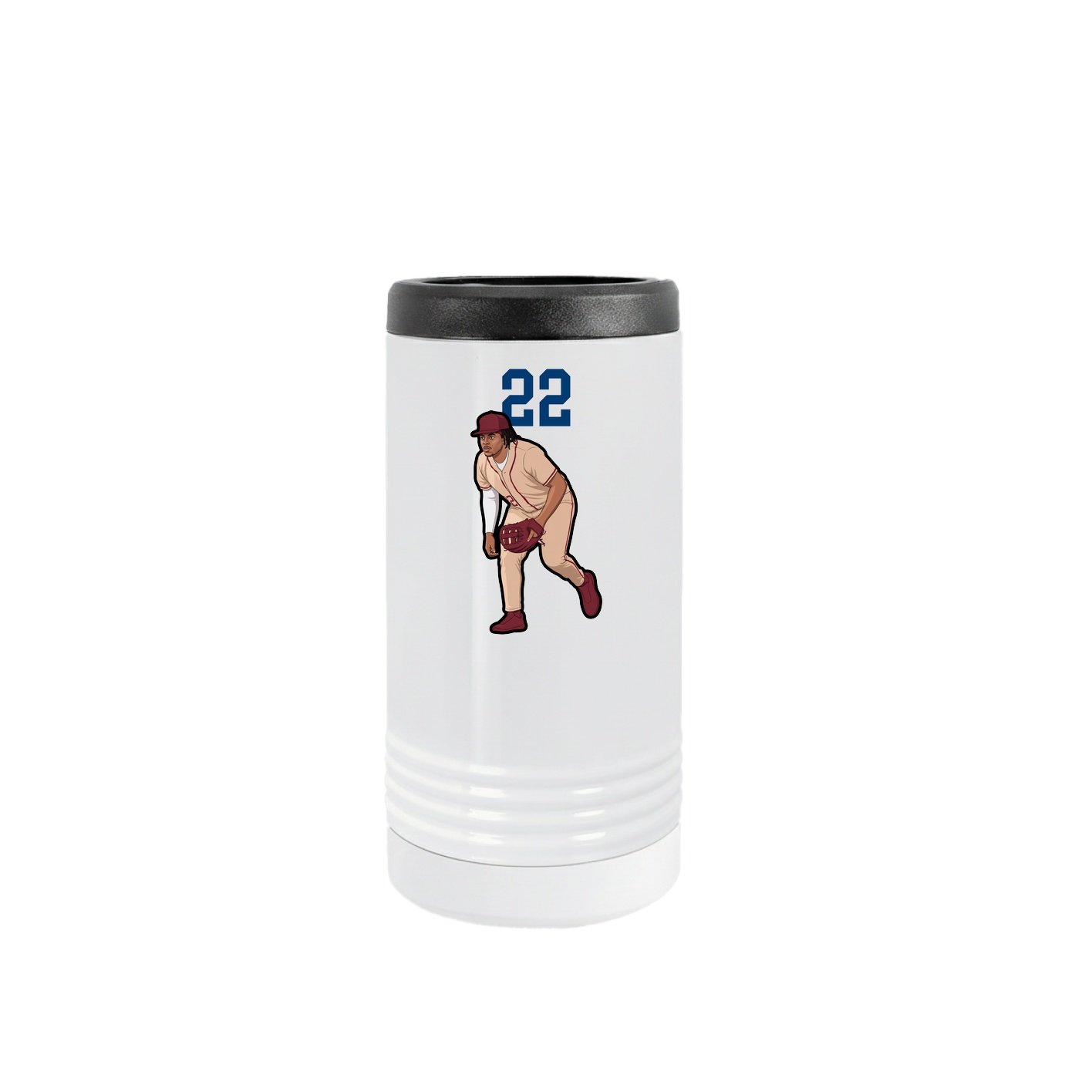 Slim Beverage Holder — Number Top in White