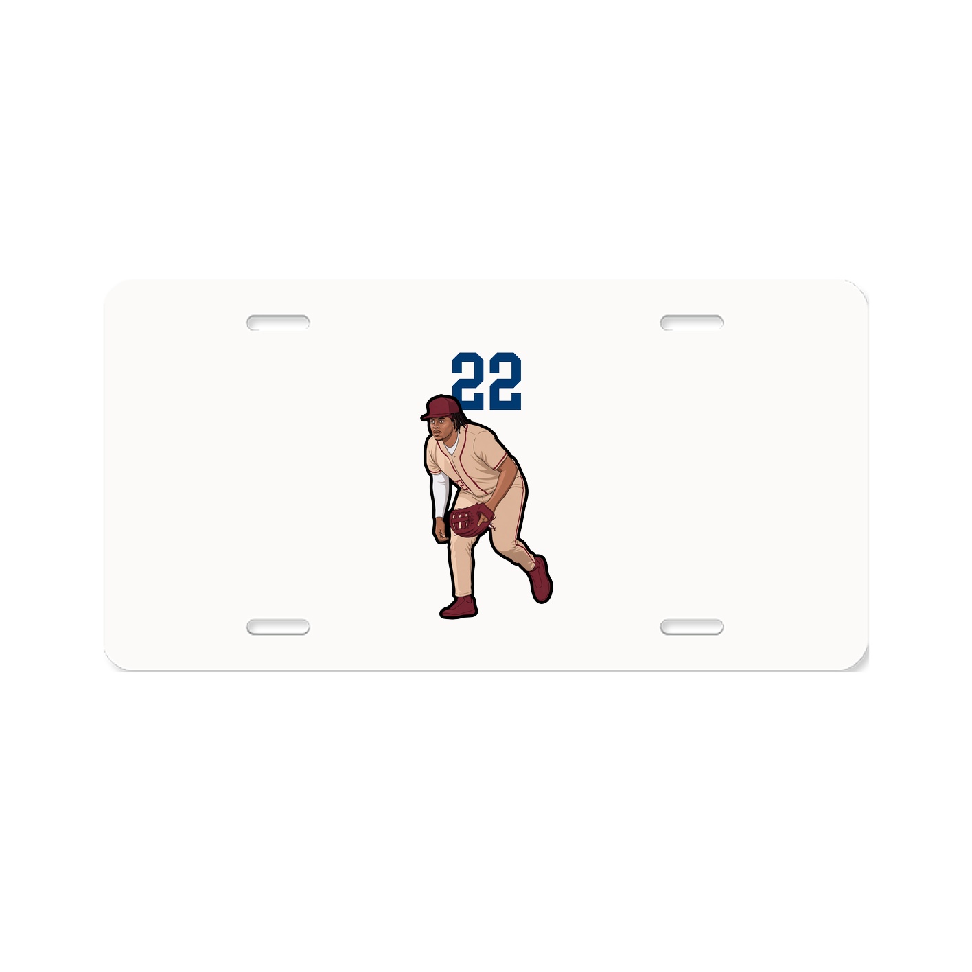License Plate — Number Top in Classic