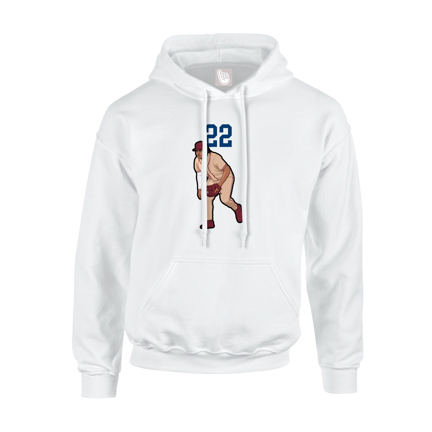 Youth Hoodie — Number Top in White