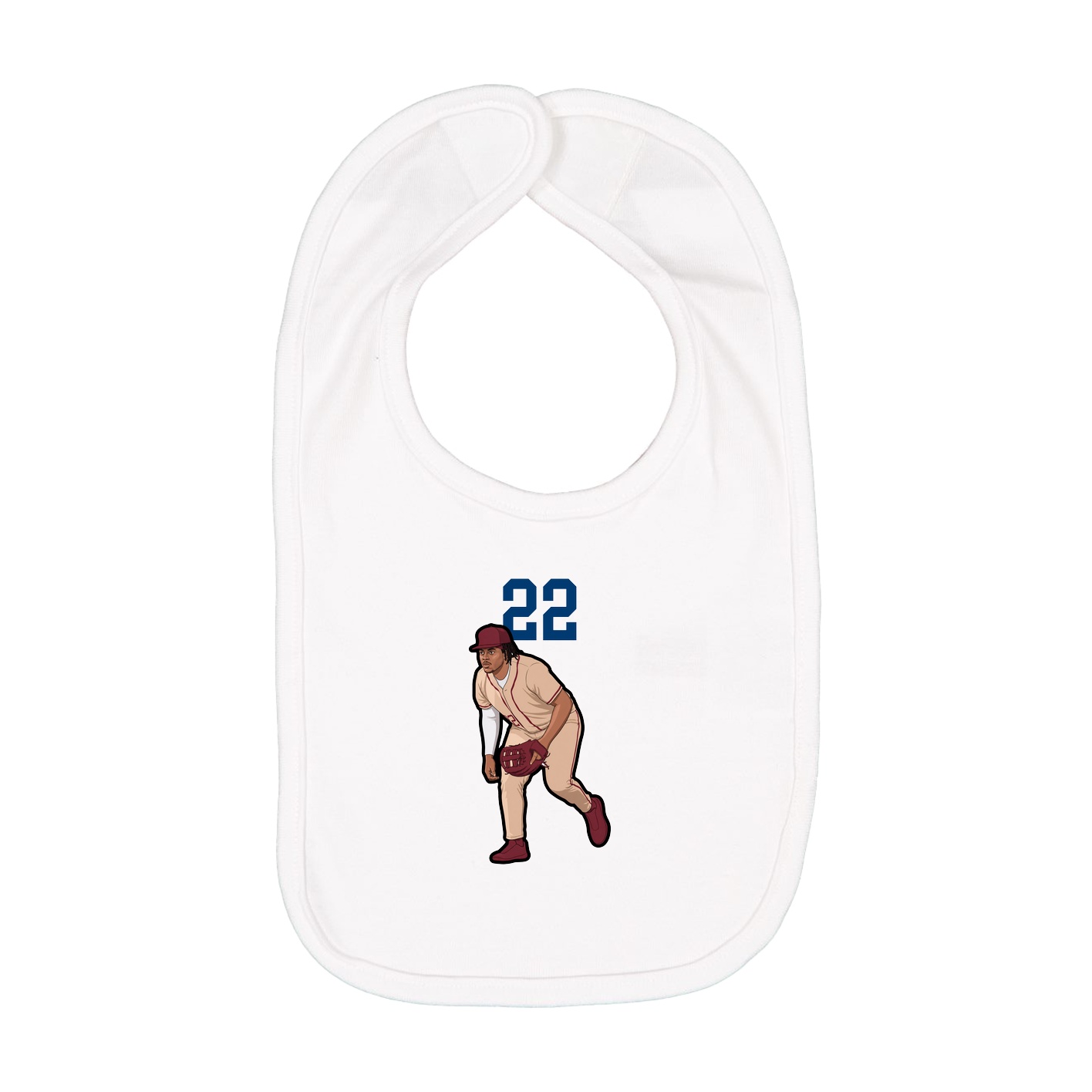 Infant Bib — Number Top in White