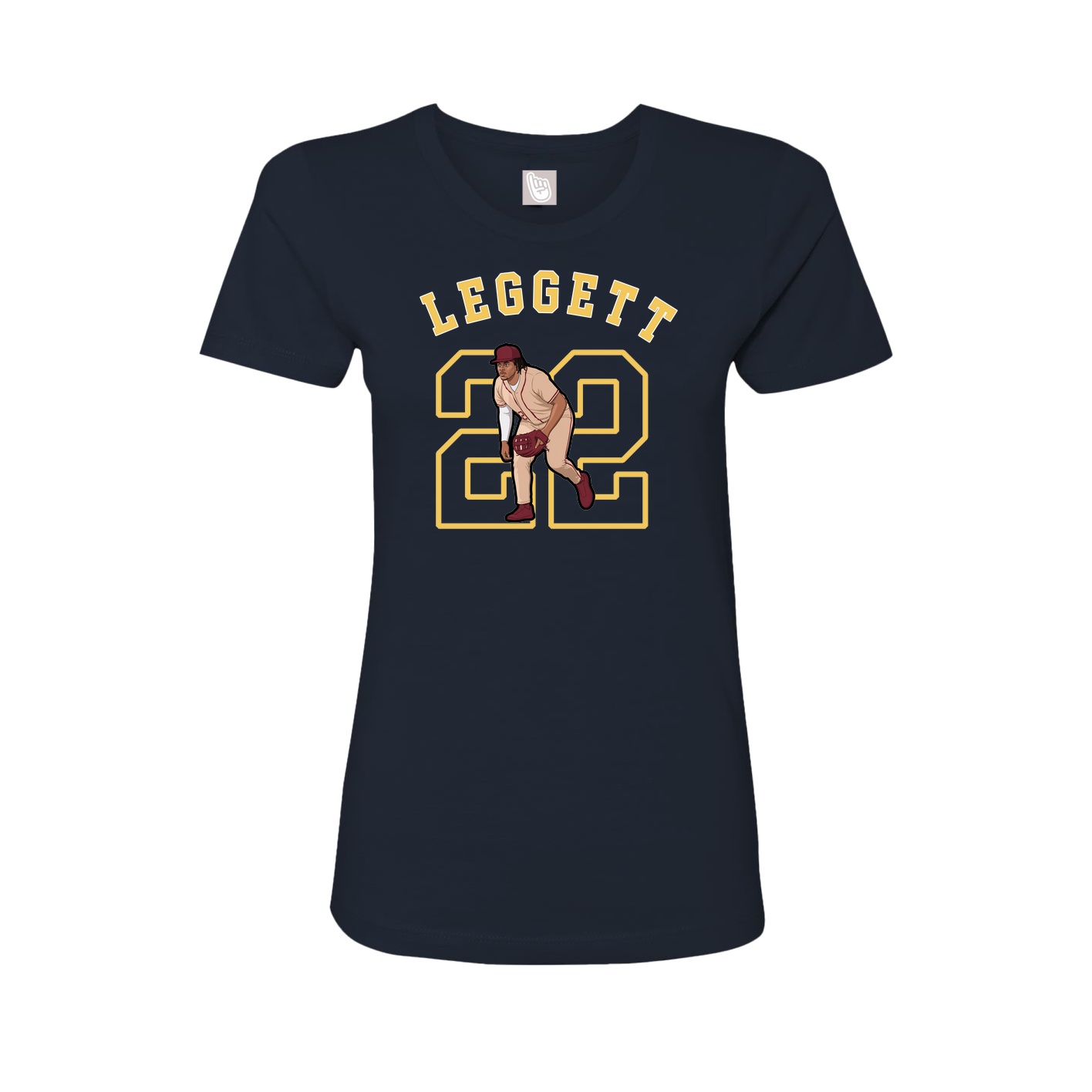 Fitted Women's Tee — Shirsey Arch in Navy