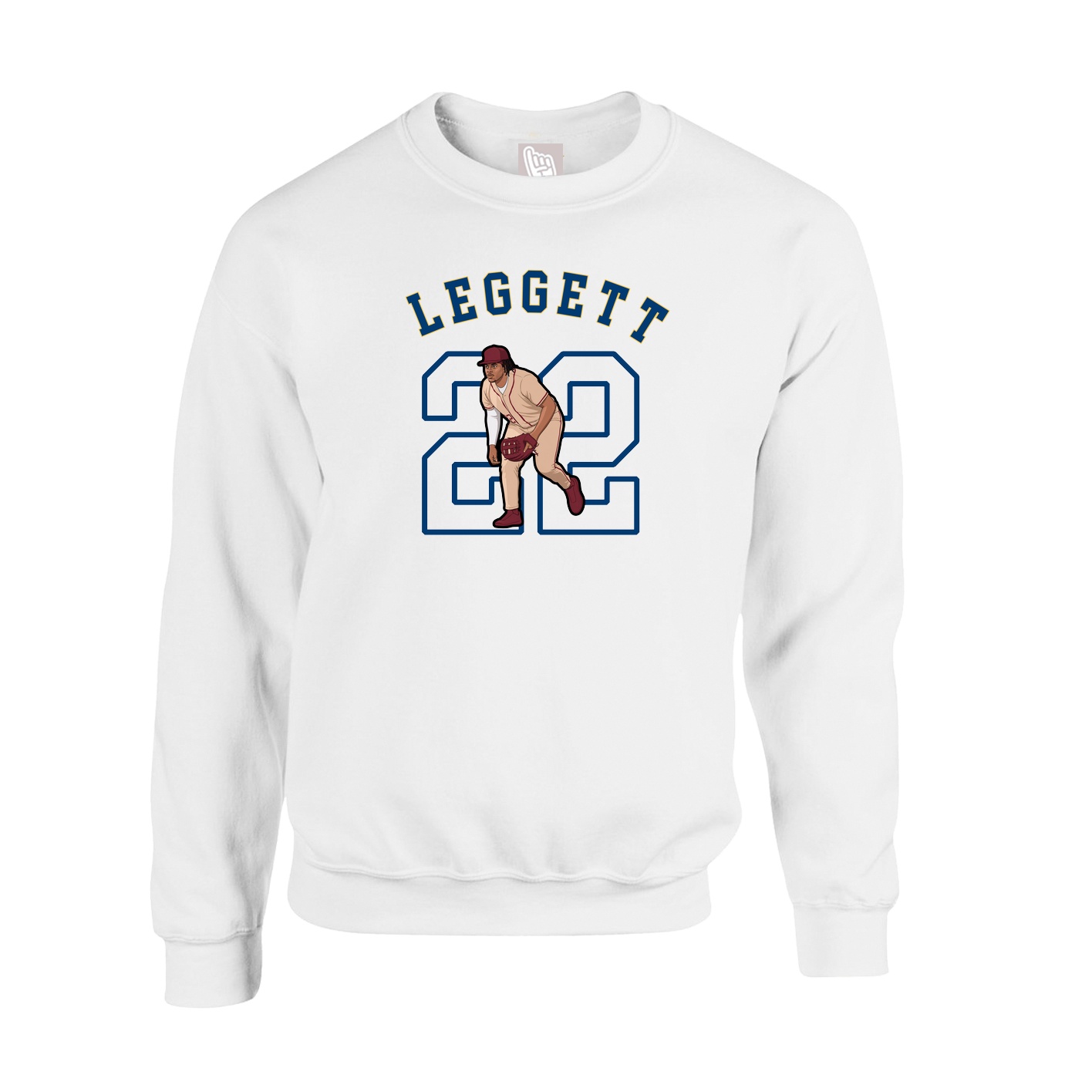 Fleece Crew — Shirsey Arch in White