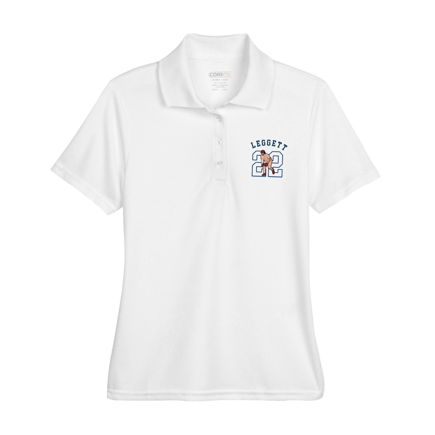 Womens Performance Polo — Shirsey Arch in White