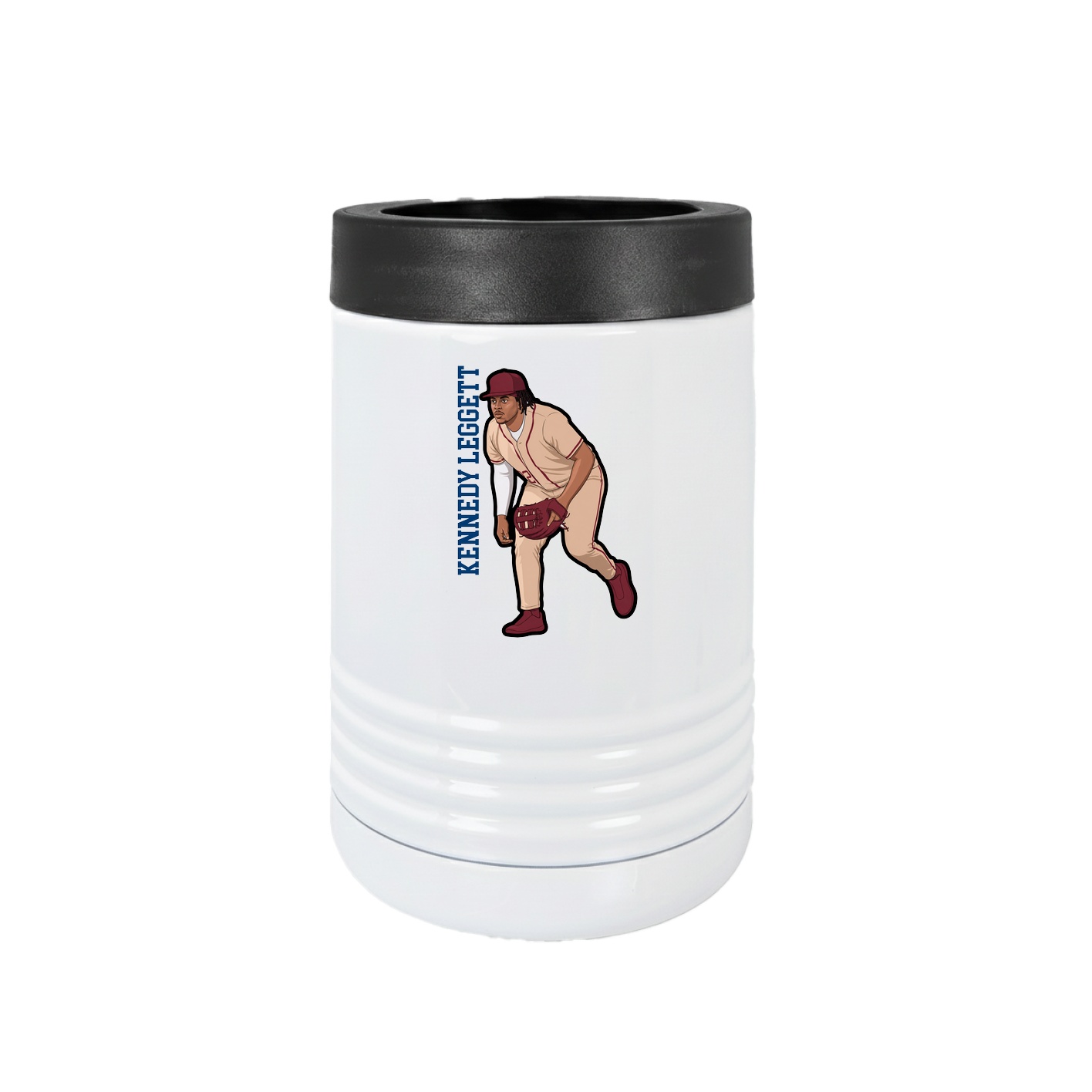 Beverage Holder — Name Vertical in White