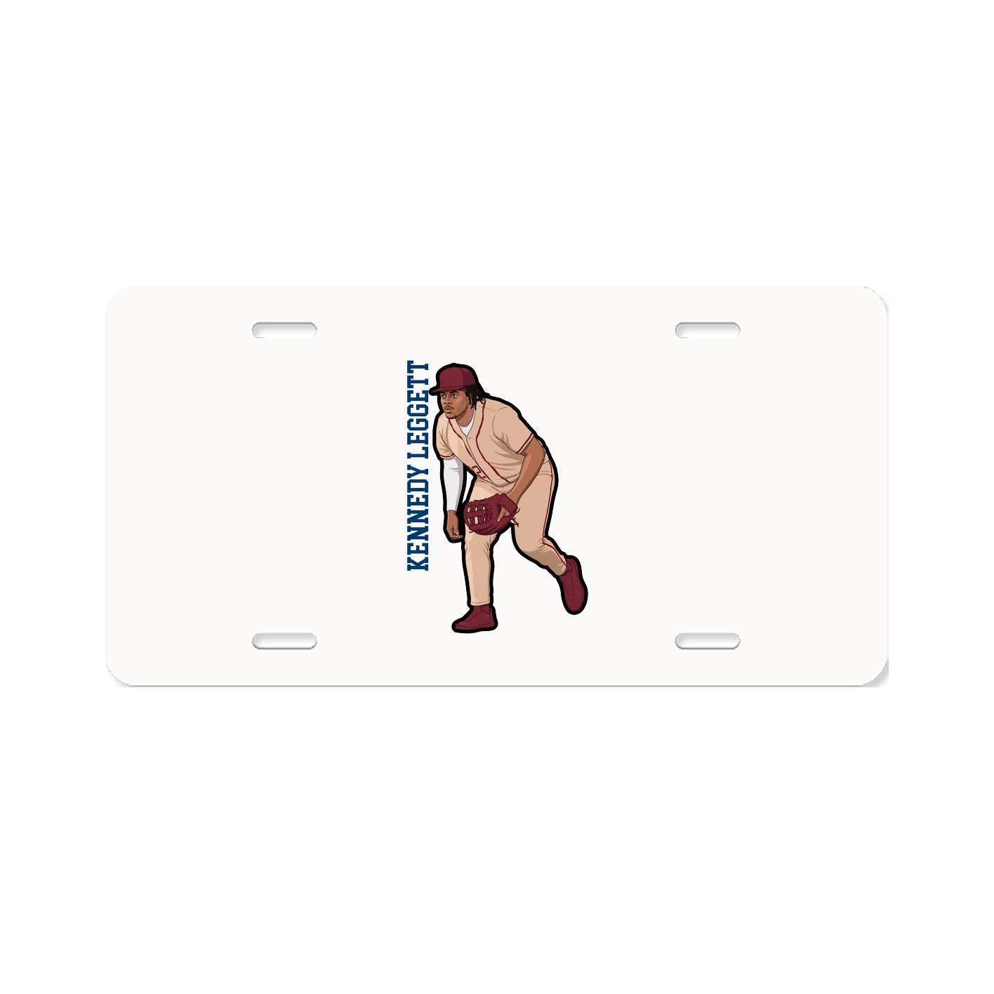 License Plate — Name Vertical in Classic