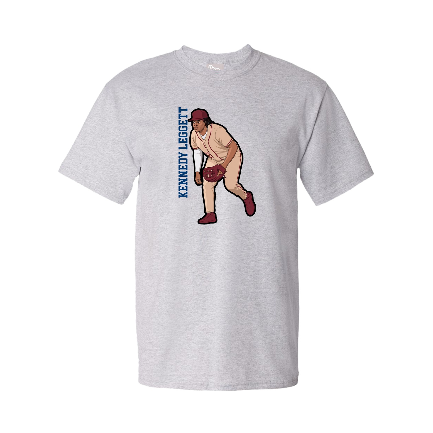 Tee — Name Vertical in Grey