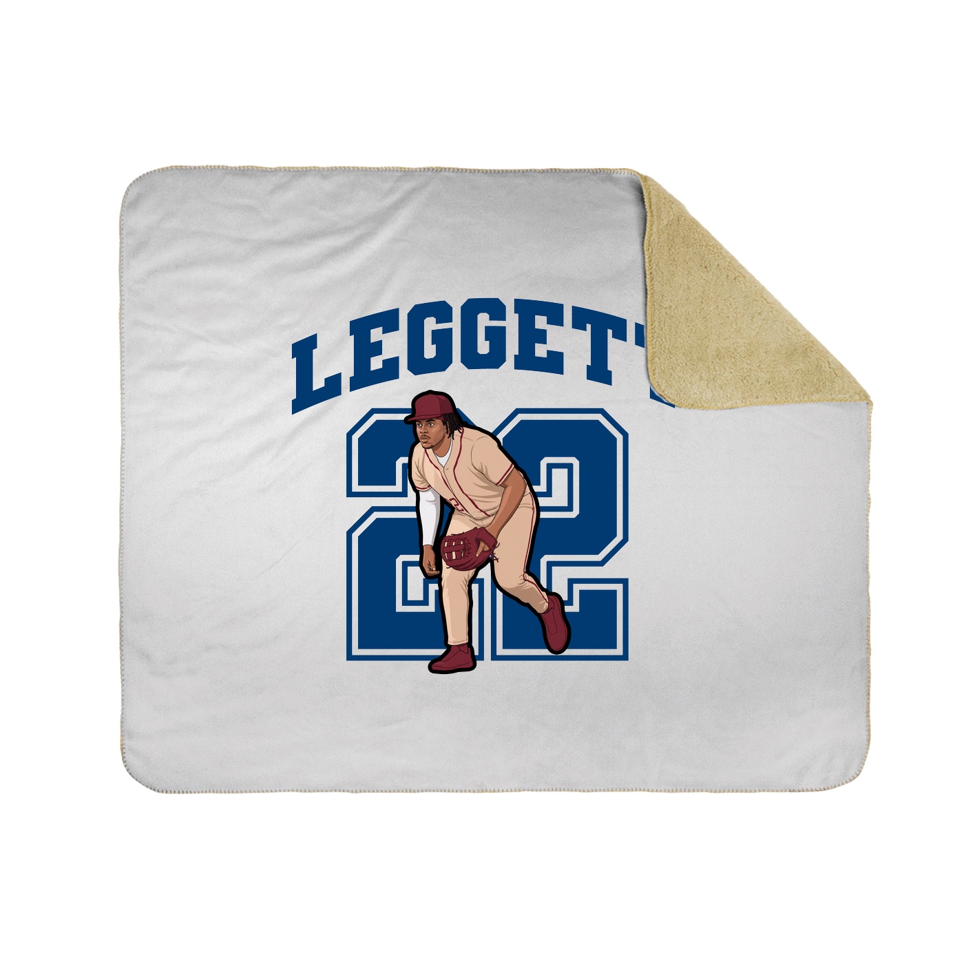 Throw Blanket — Number in White