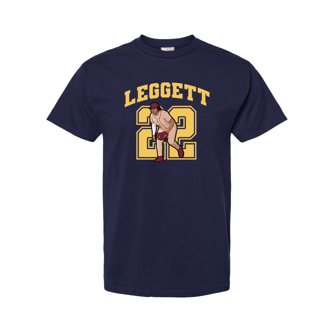 Youth Tee — Number in Navy