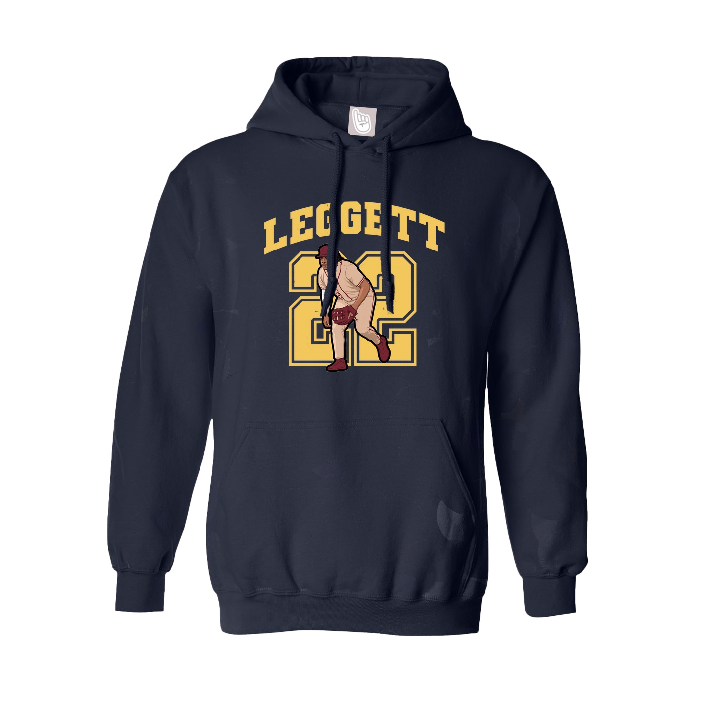 Hoodie — Number in Navy